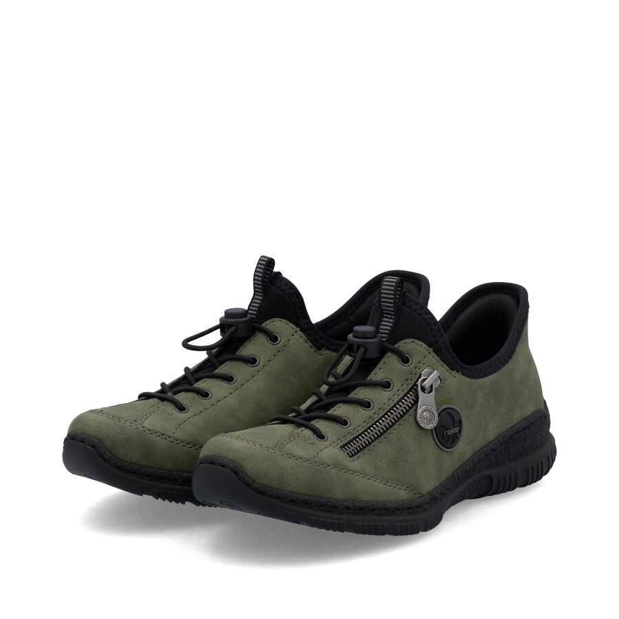 scarpe elasticizzate verdi da donna rieker n3267-54