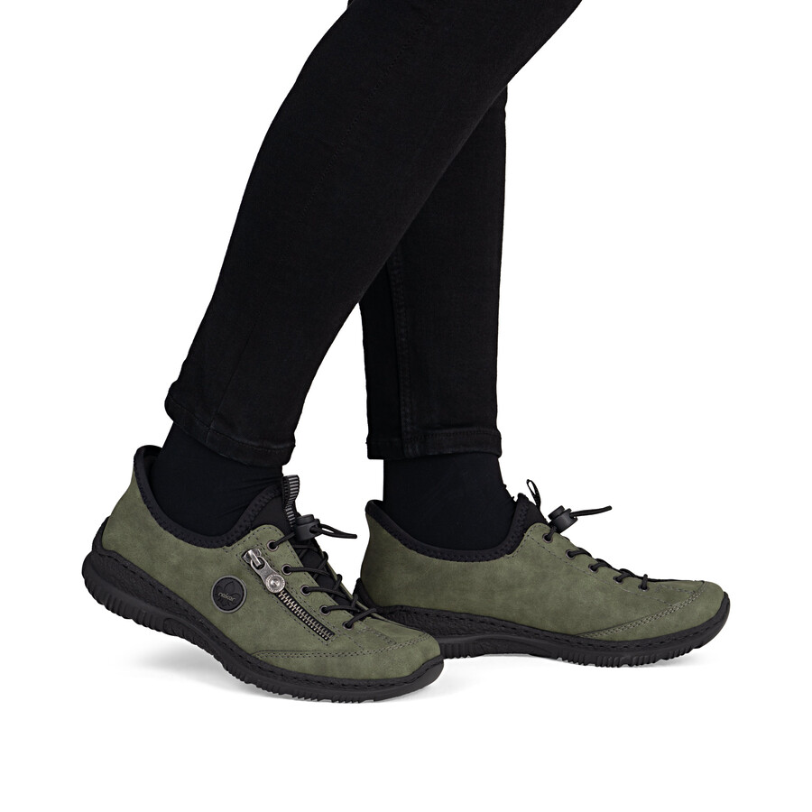 scarpe elasticizzate verdi da donna rieker n3267-54