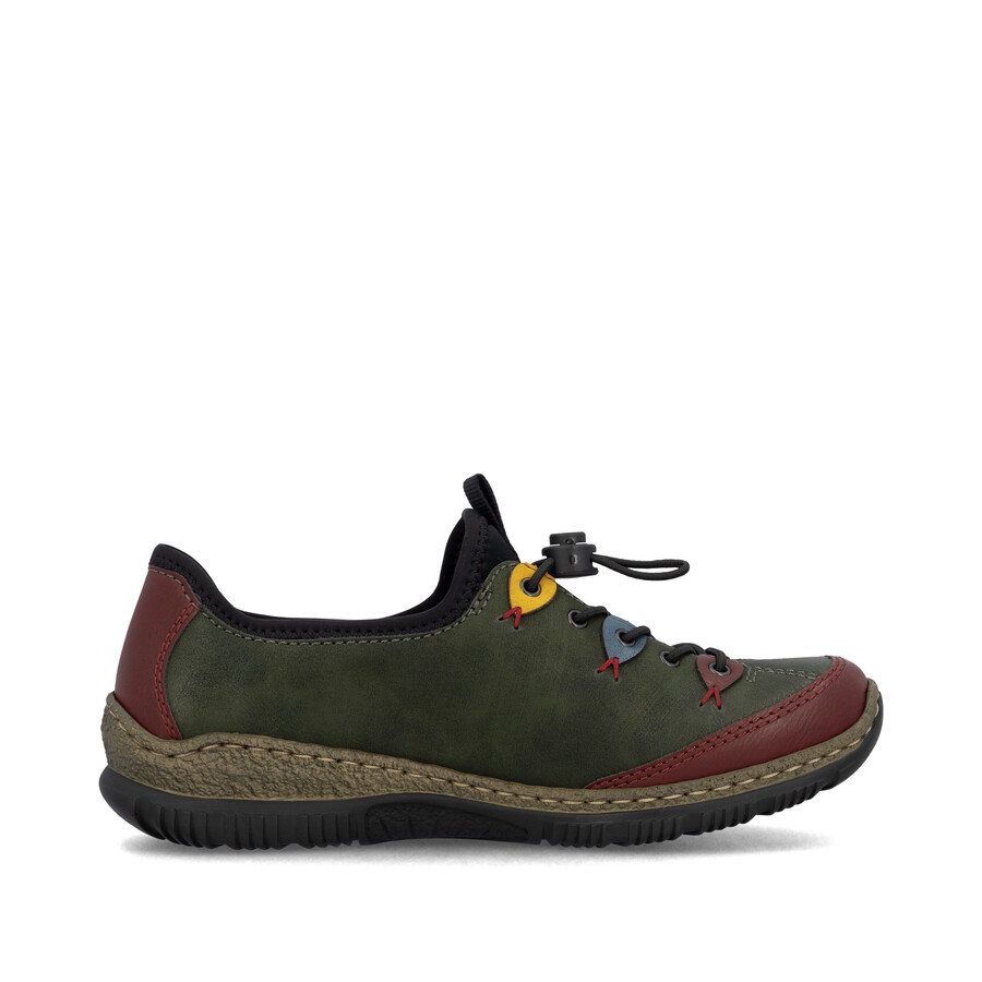 scarpe elasticizzate verdi da donna rieker n3271-54