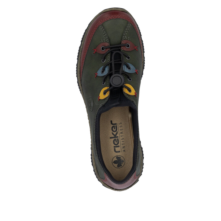 scarpe elasticizzate verdi da donna rieker n3271-54