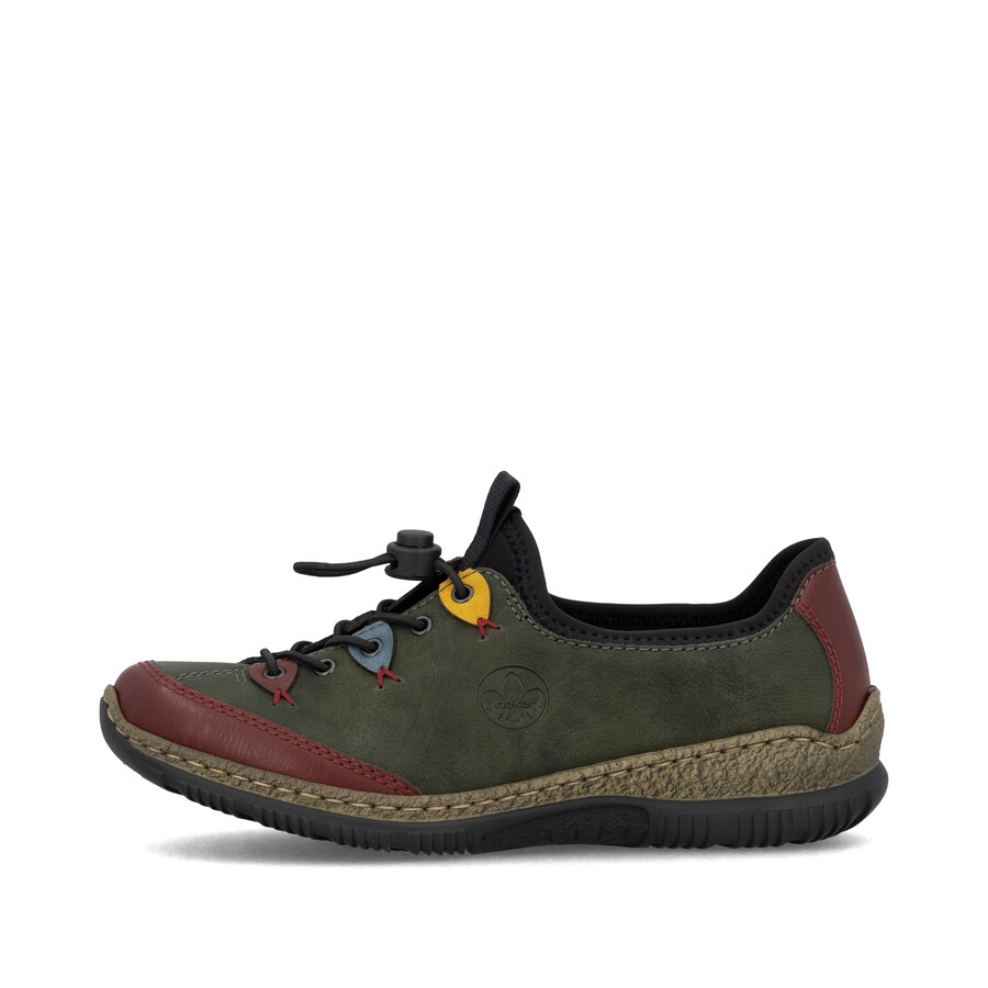 scarpe elasticizzate verdi da donna rieker n3271-54