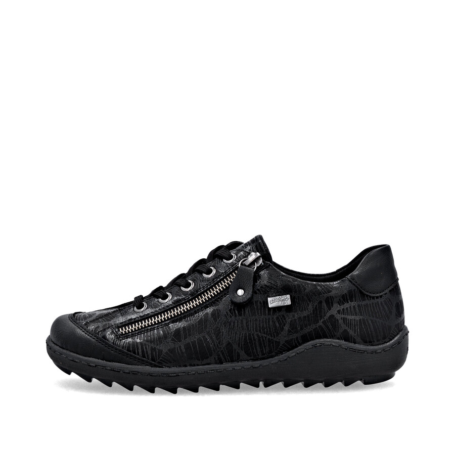 scarpe nere con cerniera da donna remonte r1402-00