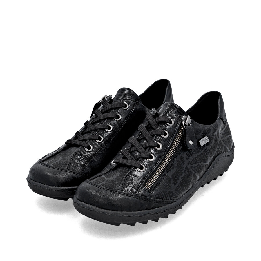 scarpe nere con cerniera da donna remonte r1402-00