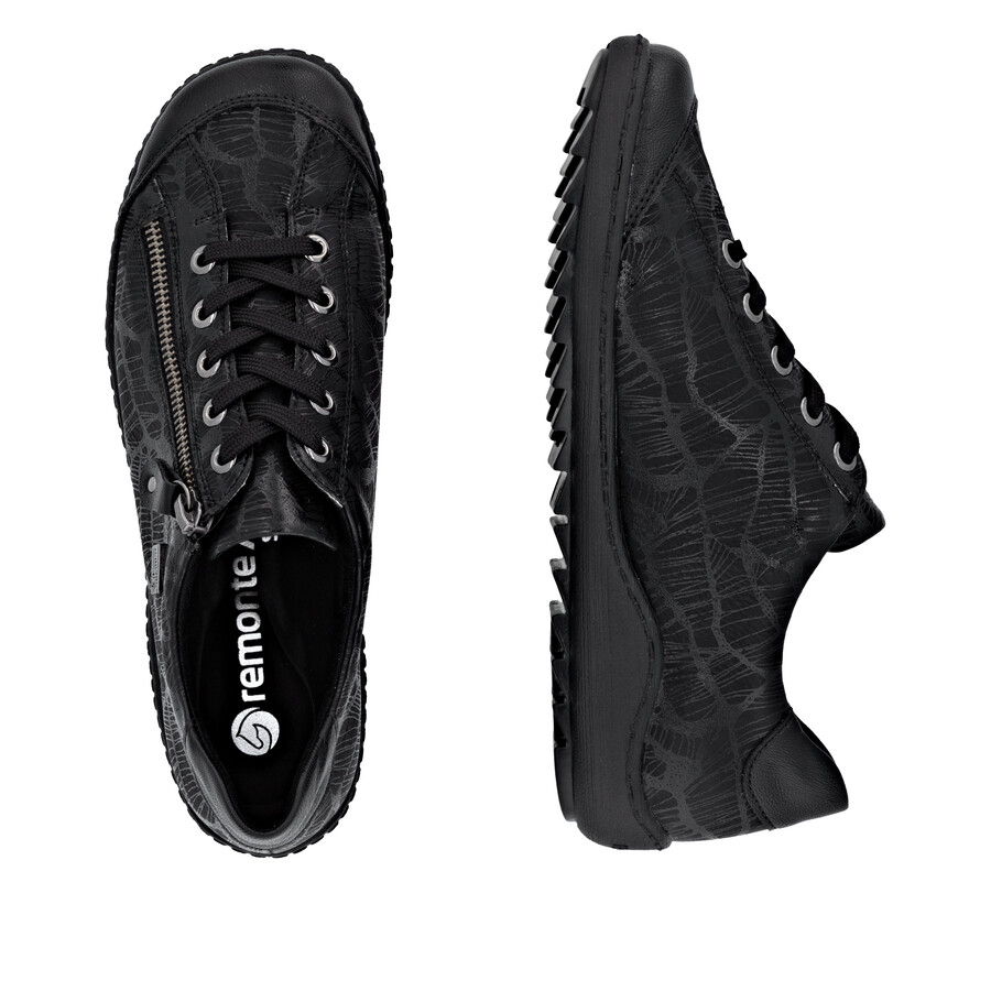 scarpe nere con cerniera da donna remonte r1402-00