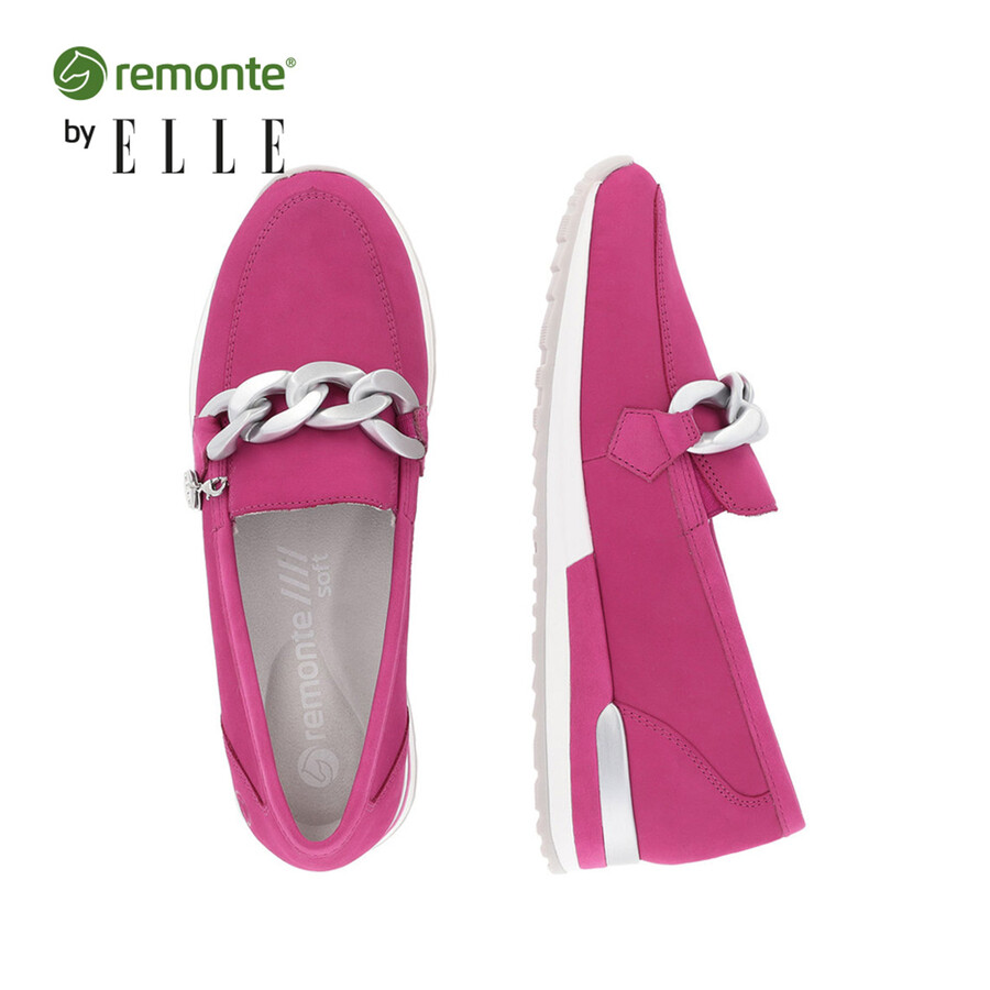 scarpe elasticizzate rosa da donna remonte r2544-32