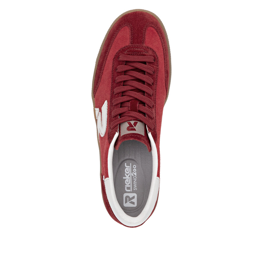 scarpe da ginnastica rosse da donna rieker sport w2200-33