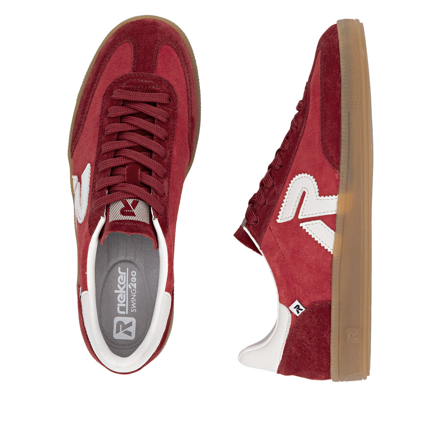 scarpe da ginnastica rosse da donna rieker sport w2200-33
