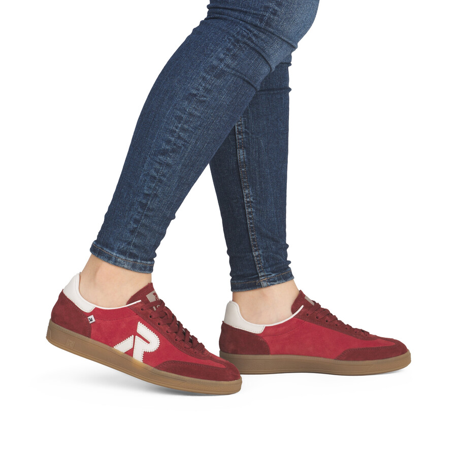scarpe da ginnastica rosse da donna rieker sport w2200-33