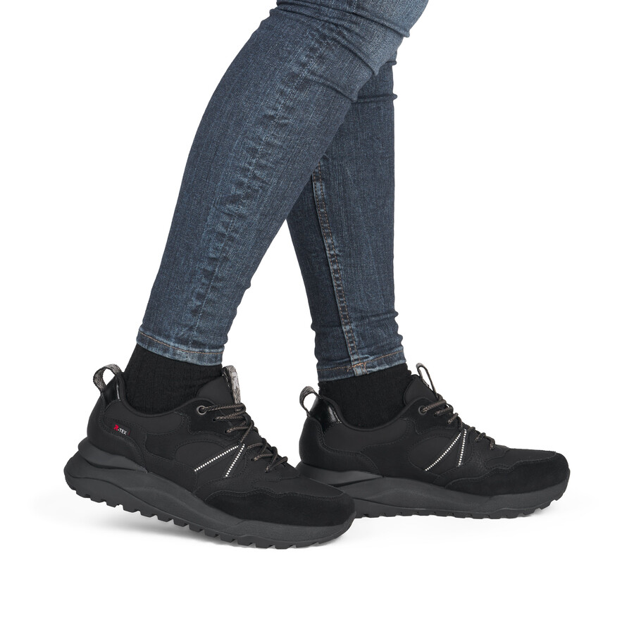 scarpe da ginnastica nere da donna rieker sport w2501-00