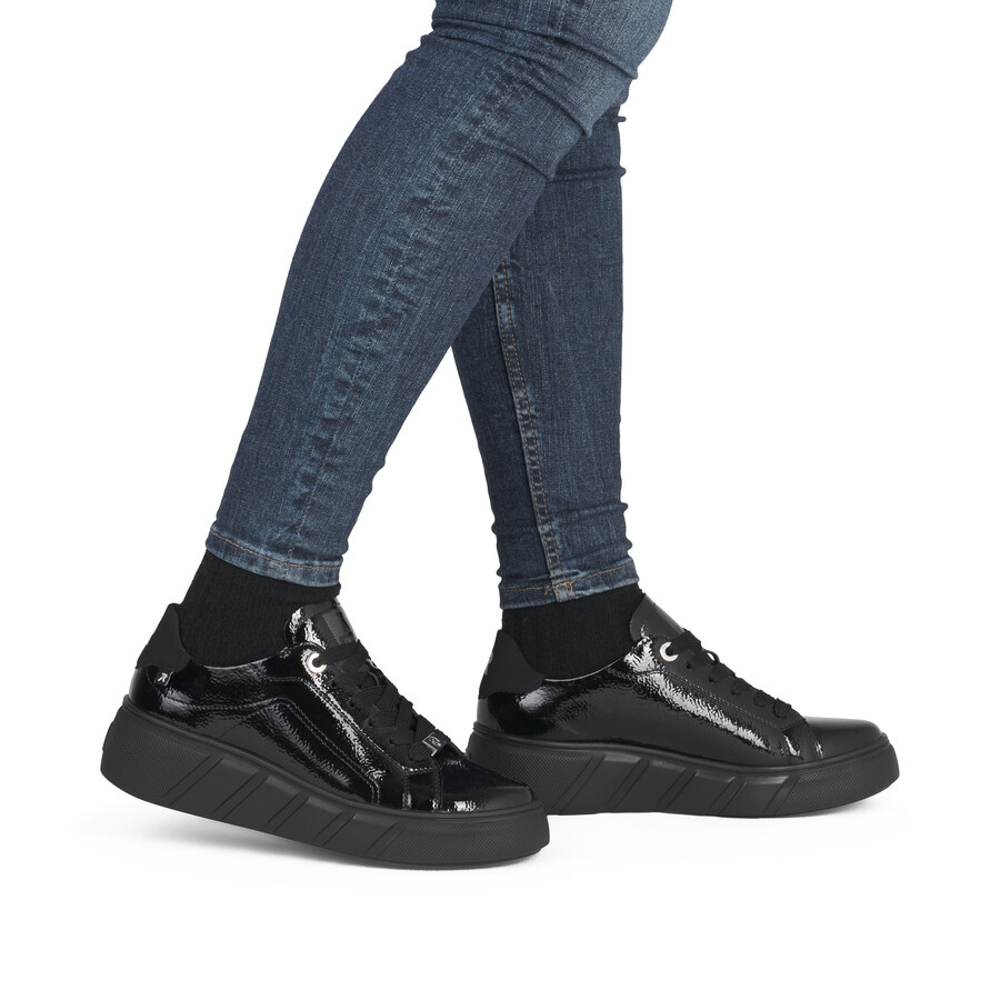scarpe da ginnastica nere da donna rieker sport w2601-00