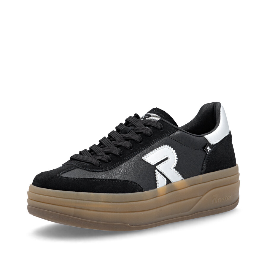 scarpe elasticizzate nere da donna rieker sport w3700-00