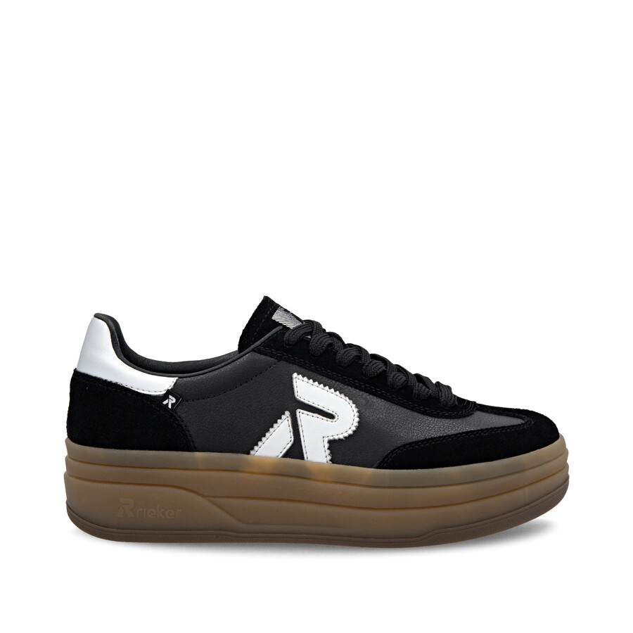 scarpe elasticizzate nere da donna rieker sport w3700-00