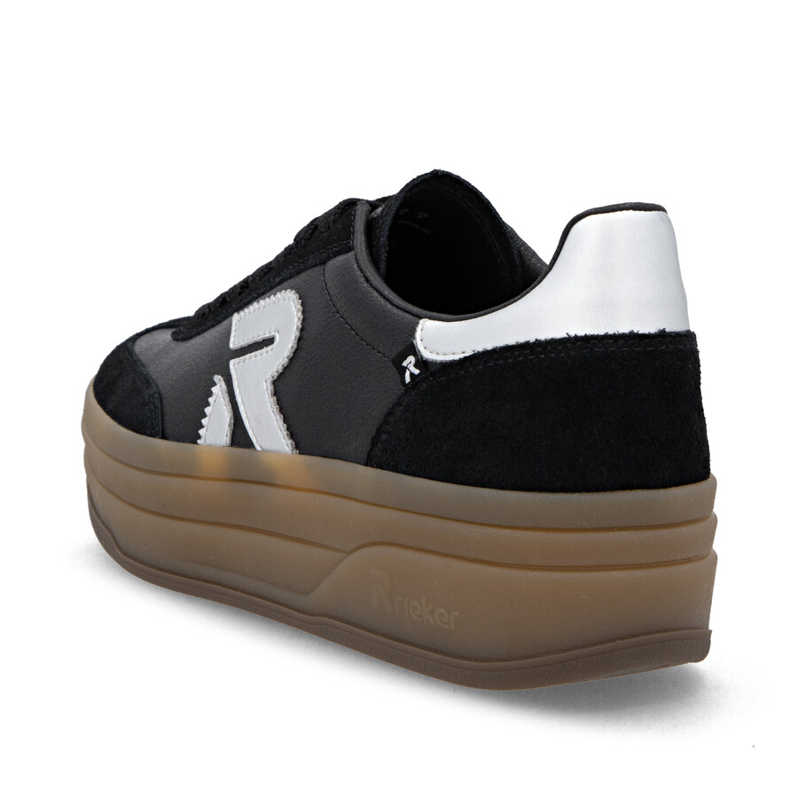 scarpe elasticizzate nere da donna rieker sport w3700-00
