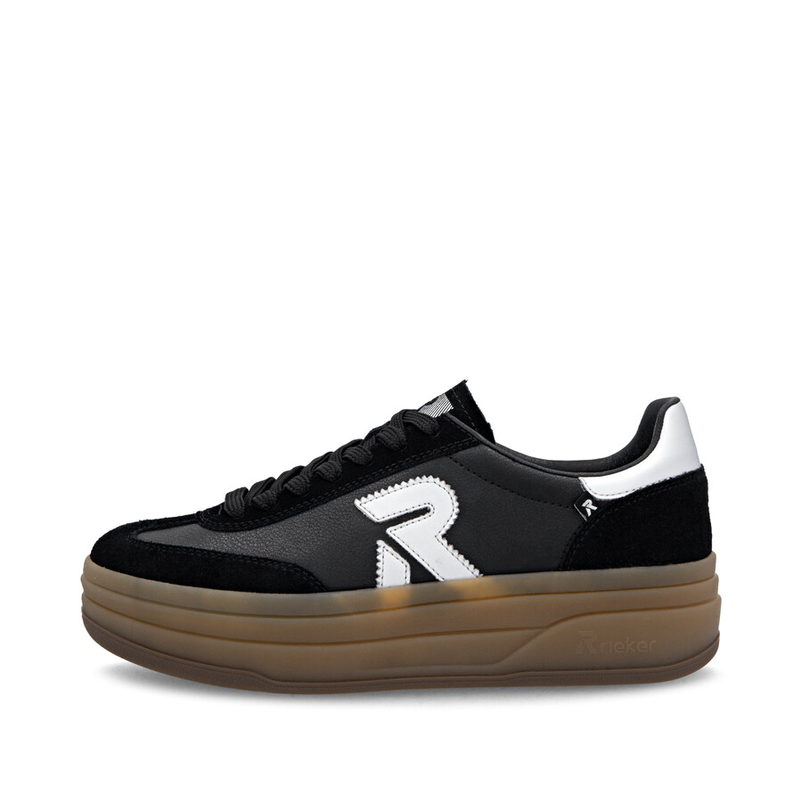 scarpe elasticizzate nere da donna rieker sport w3700-00
