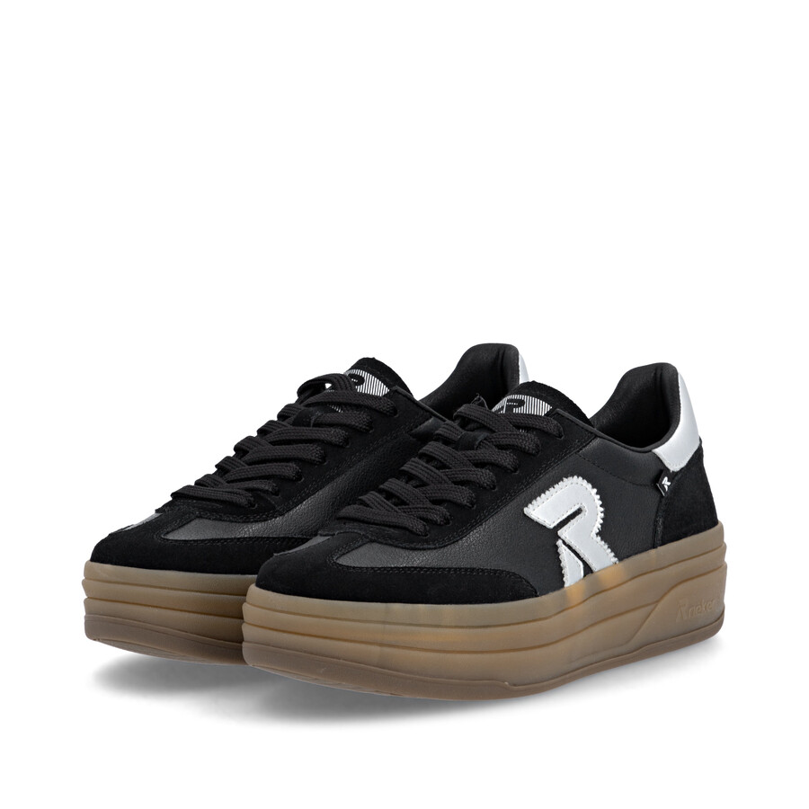 scarpe elasticizzate nere da donna rieker sport w3700-00
