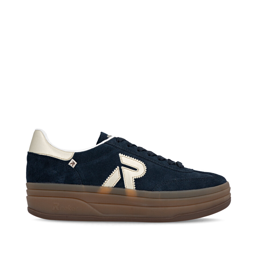 scarpe elasticizzate blu da donna rieker sport w3700-14