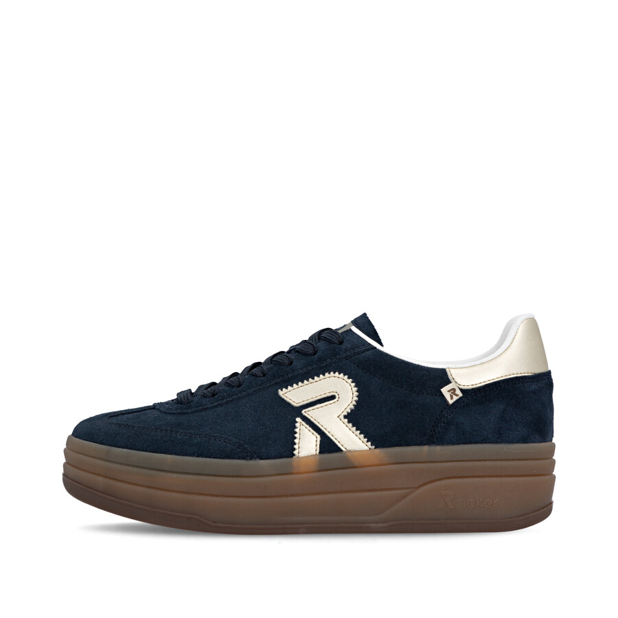 scarpe elasticizzate blu da donna rieker sport w3700-14