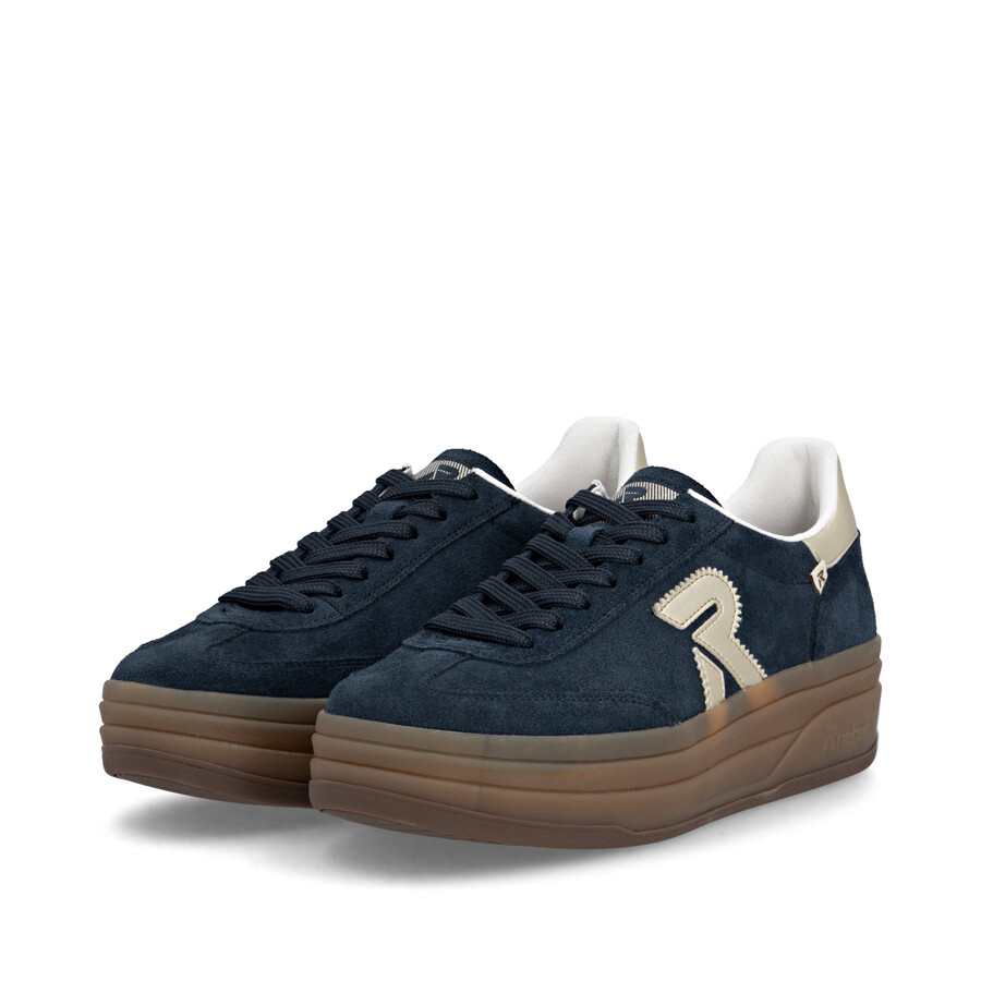 scarpe elasticizzate blu da donna rieker sport w3700-14
