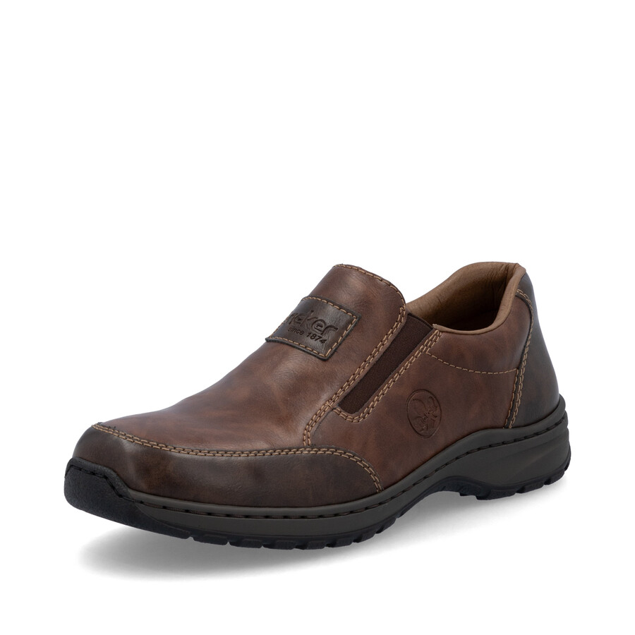scarpe elasticizzate marroni per uomo rieker 03354-26