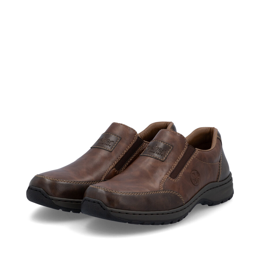 scarpe elasticizzate marroni per uomo rieker 03354-26