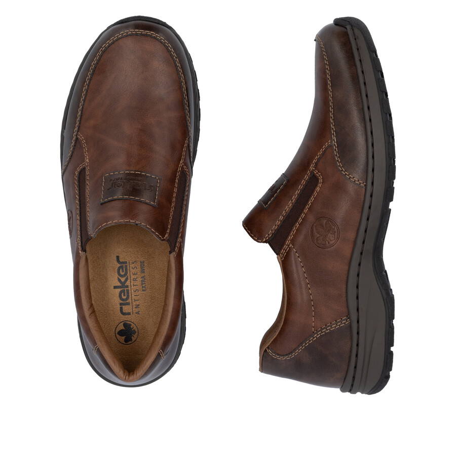 scarpe elasticizzate marroni per uomo rieker 03354-26
