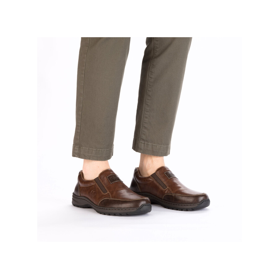 scarpe elasticizzate marroni per uomo rieker 03354-26