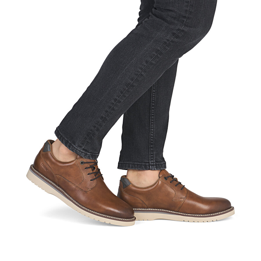 scarpe elasticizzate marroni da uomo rieker 04503-24