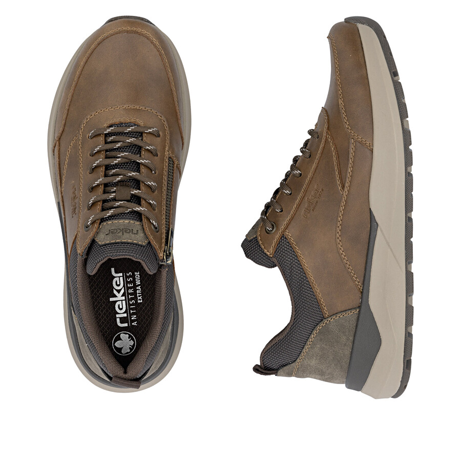 scarpe marroni con cerniera per uomo rieker 06000-22