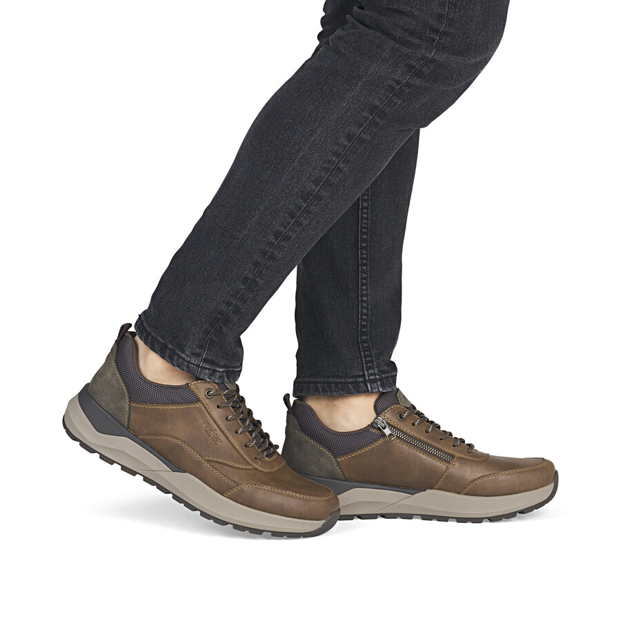 scarpe marroni con cerniera per uomo rieker 06000-22
