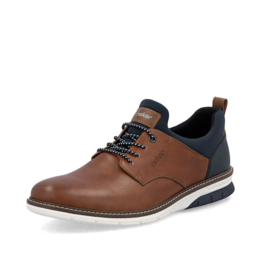 scarpe elasticizzate marroni da uomo rieker 14454-22