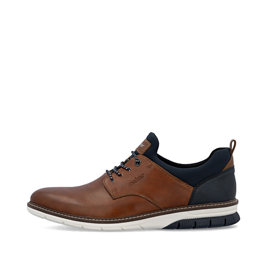 scarpe elasticizzate marroni da uomo rieker 14454-22