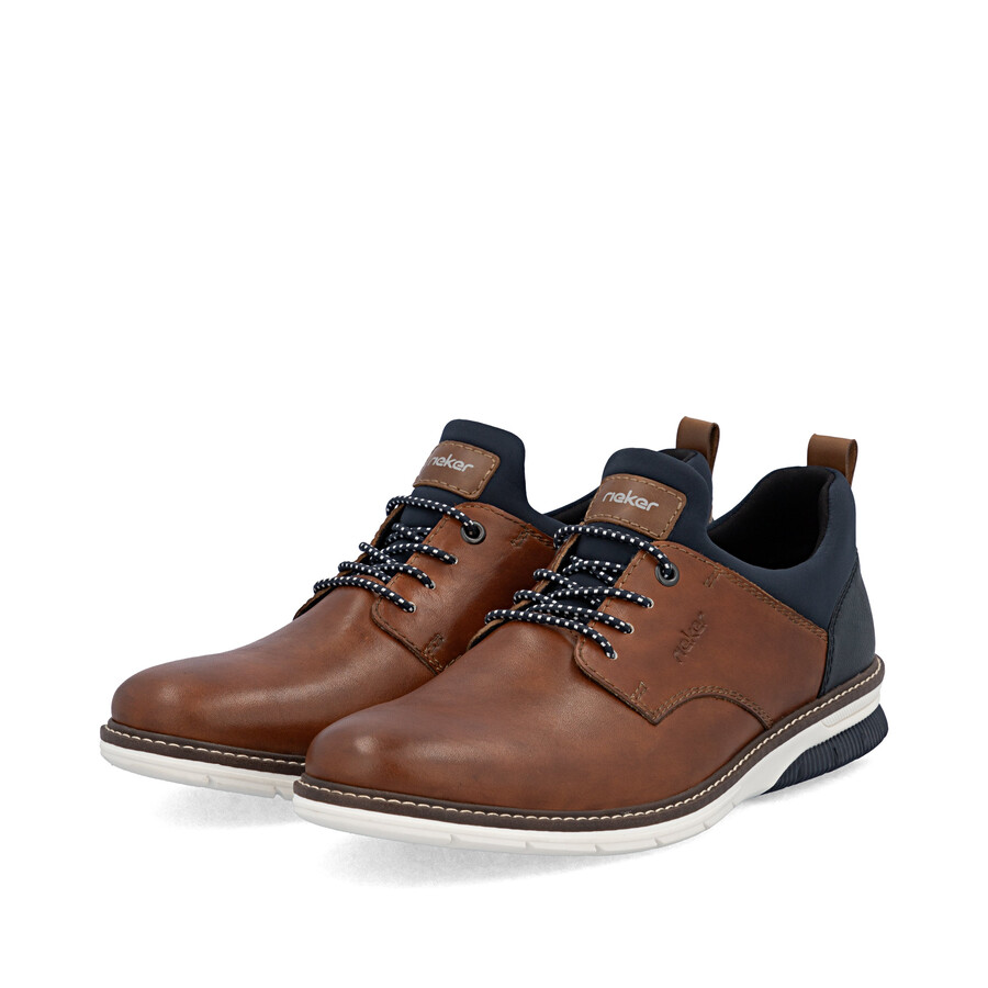 scarpe elasticizzate marroni da uomo rieker 14454-22