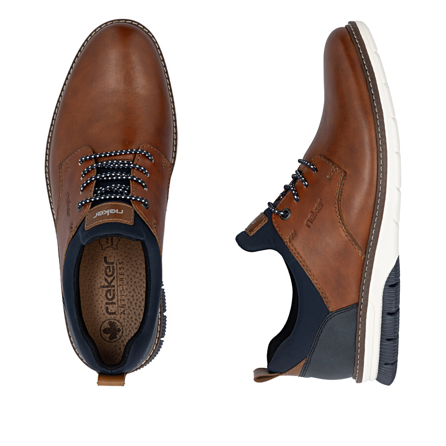 scarpe elasticizzate marroni da uomo rieker 14454-22