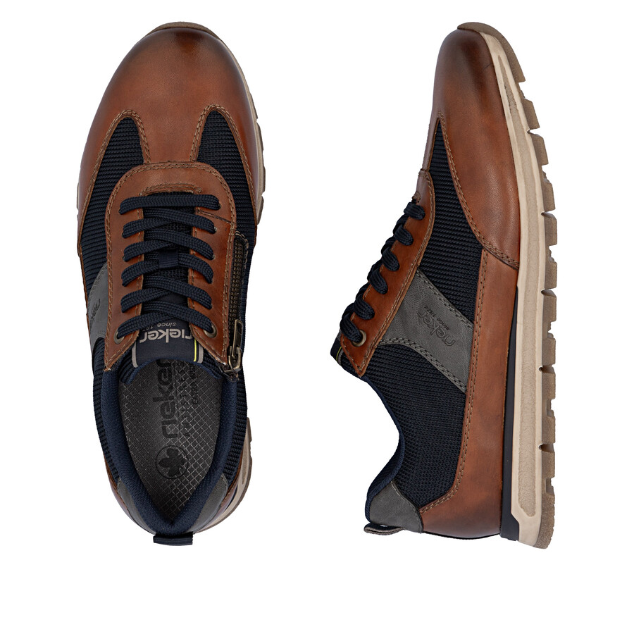 scarpe marroni con cerniera per uomo rieker b0507-24