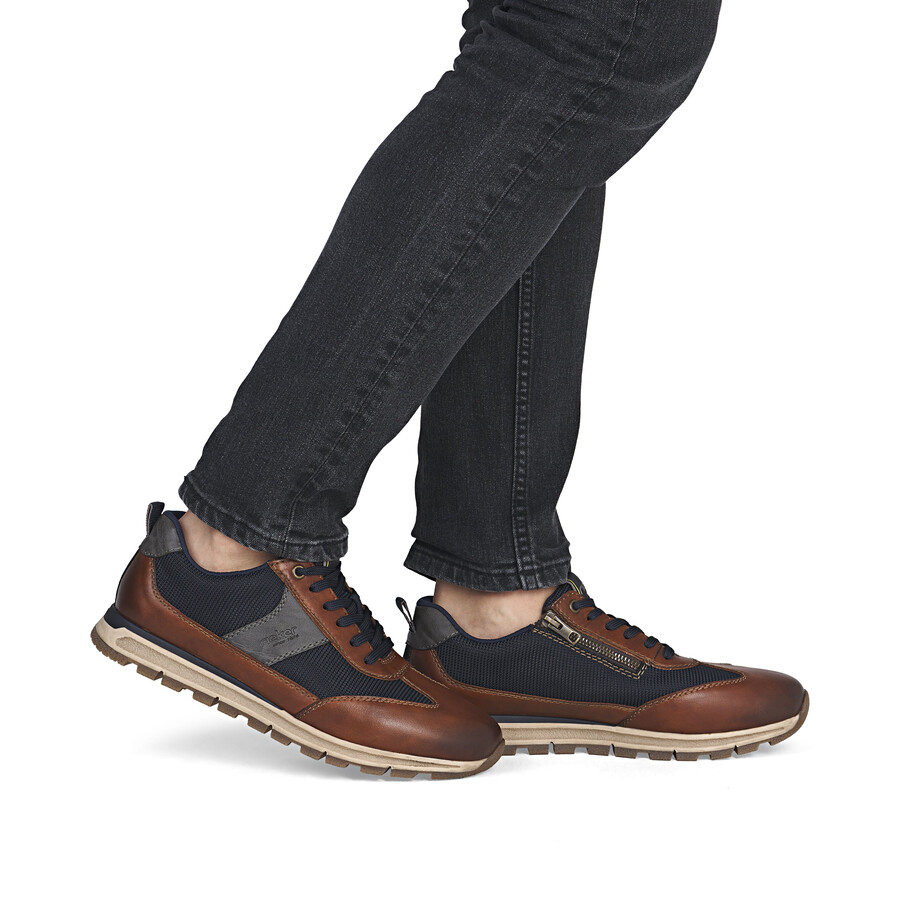 scarpe marroni con cerniera per uomo rieker b0507-24