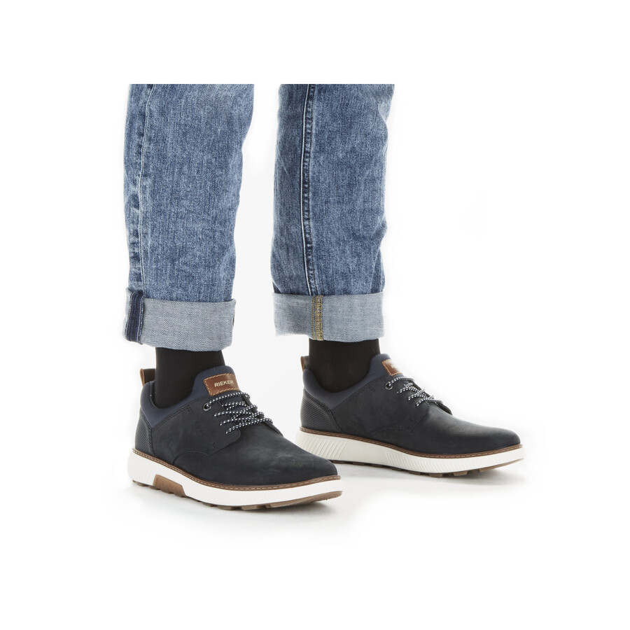 scarpe elasticizzate blu da uomo rieker b3360-14