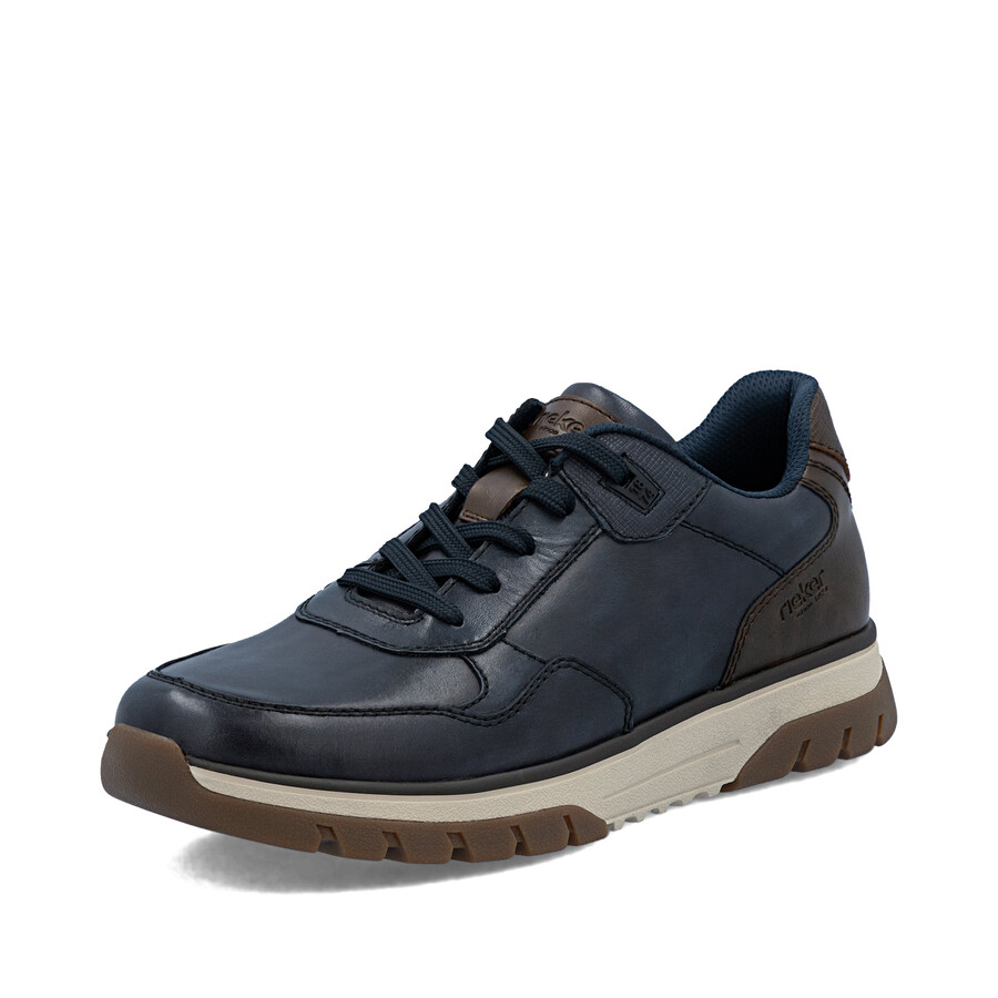 scarpe con cerniera blu da uomo rieker b9301-14