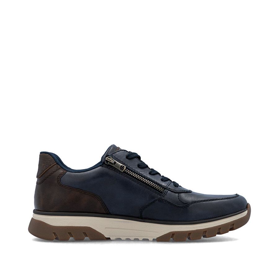 scarpe con cerniera blu da uomo rieker b9301-14