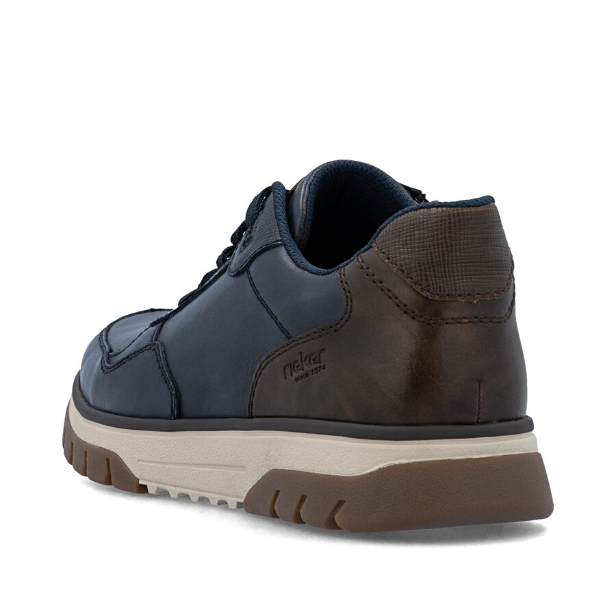 scarpe con cerniera blu da uomo rieker b9301-14