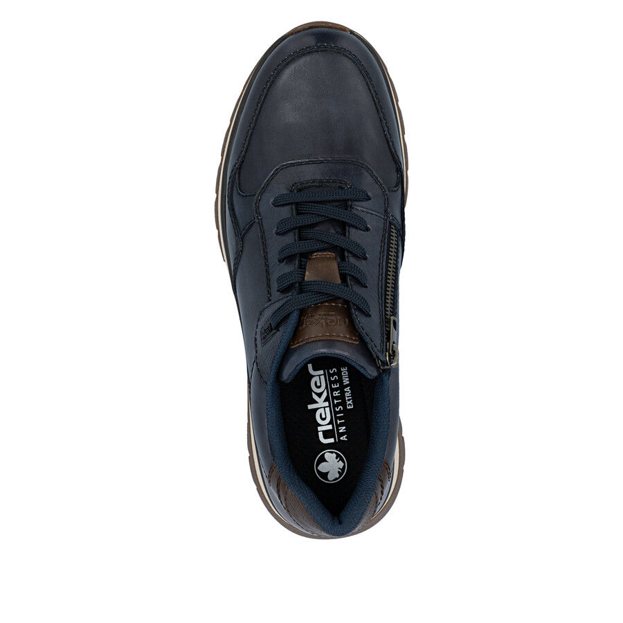 scarpe con cerniera blu da uomo rieker b9301-14