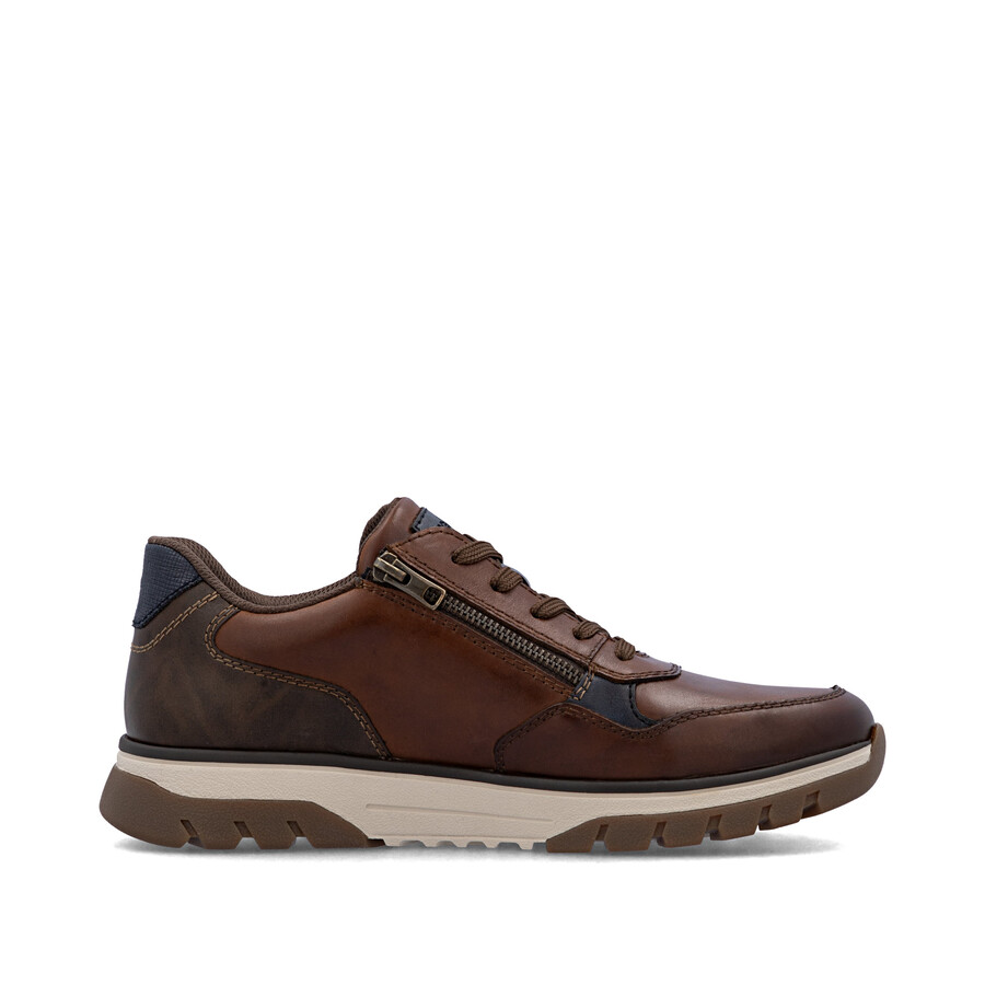 scarpe marroni con cerniera per uomo rieker b9301-25