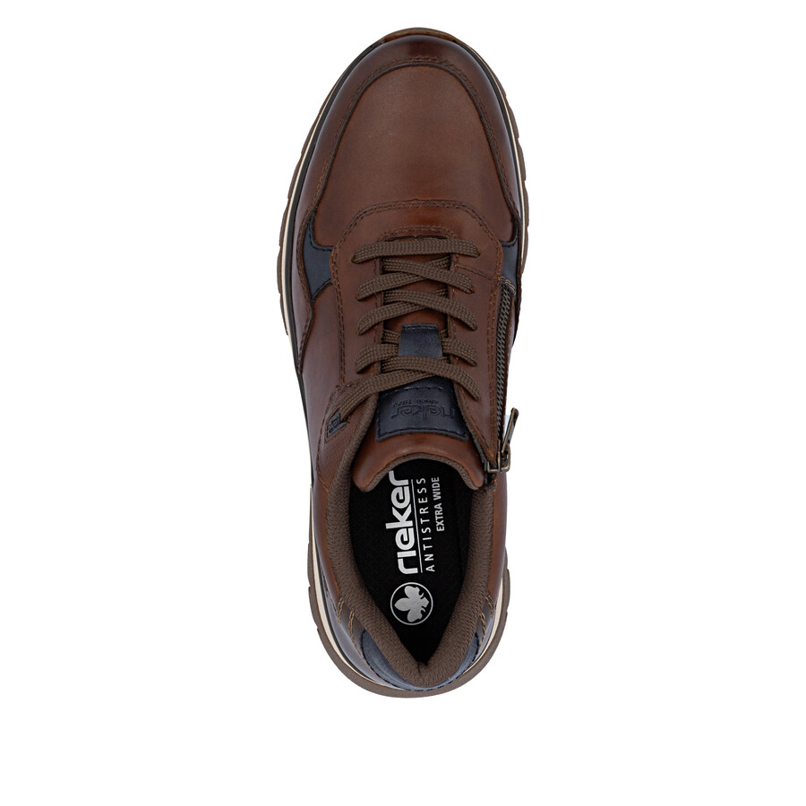 scarpe marroni con cerniera per uomo rieker b9301-25