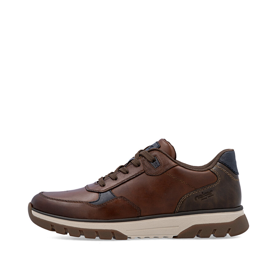 scarpe marroni con cerniera per uomo rieker b9301-25