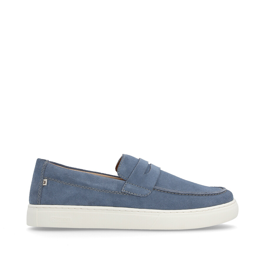 scarpe slip-on blu da uomo rieker sport u0703-14