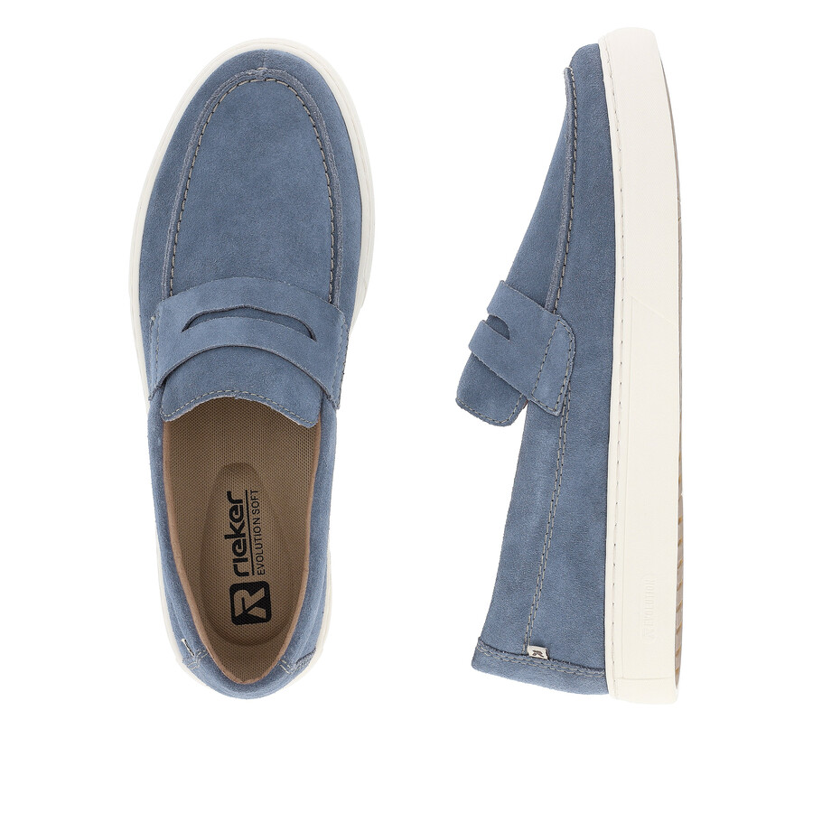 scarpe slip-on blu da uomo rieker sport u0703-14
