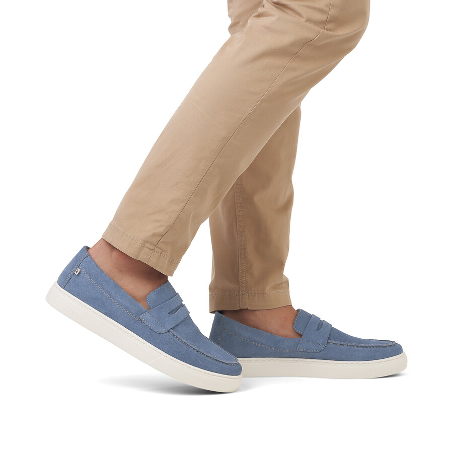 scarpe slip-on blu da uomo rieker sport u0703-14