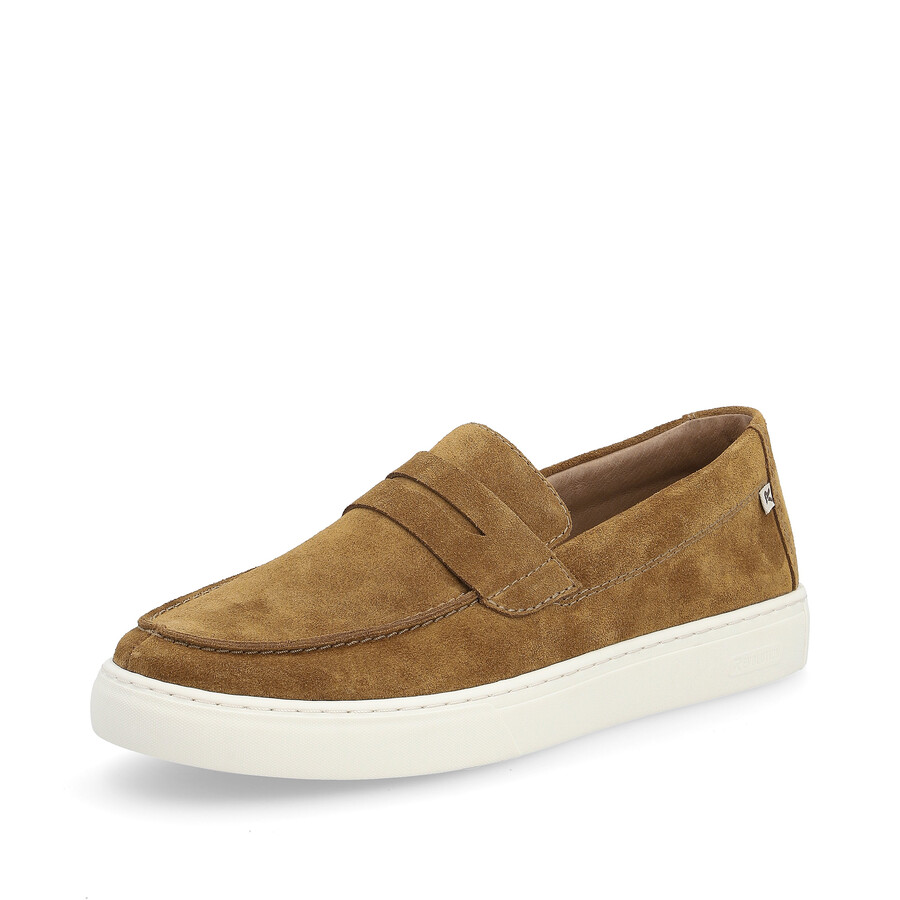 scarpe slip-on marroni da uomo rieker sport u0703-22