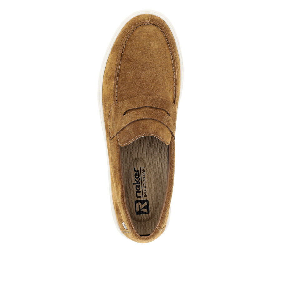 scarpe slip-on marroni da uomo rieker sport u0703-22