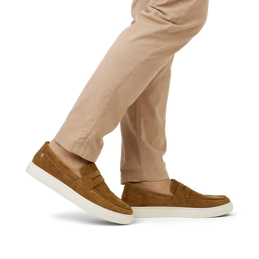 scarpe slip-on marroni da uomo rieker sport u0703-22