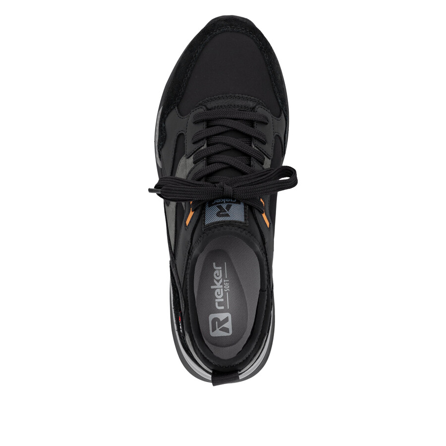 scarpe elasticizzate nere da uomo rieker sport u1403-01